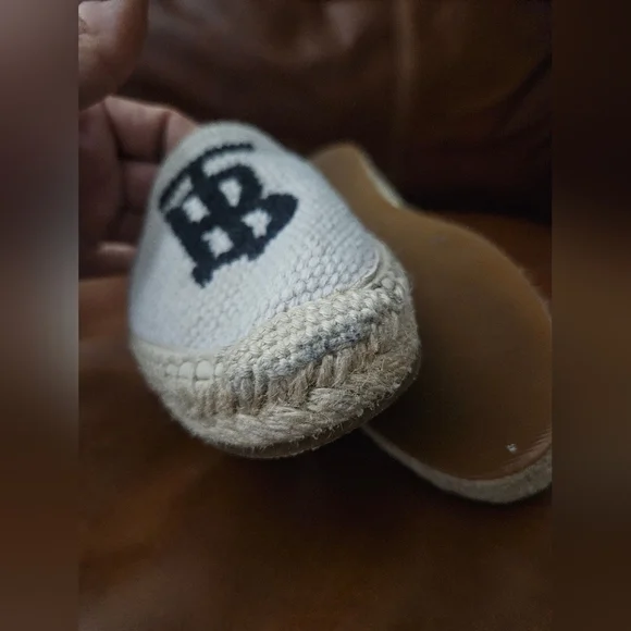 Burberry Tabitha Espadrilles with Black Logo Excellent Used 36 - Picture 6 of 11